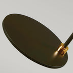 Elstead Balance Table Lamp in Black with Polished Brass Accents and Black Shade