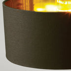 Elstead Balance Table Lamp in Black with Polished Brass Accents and Black Shade