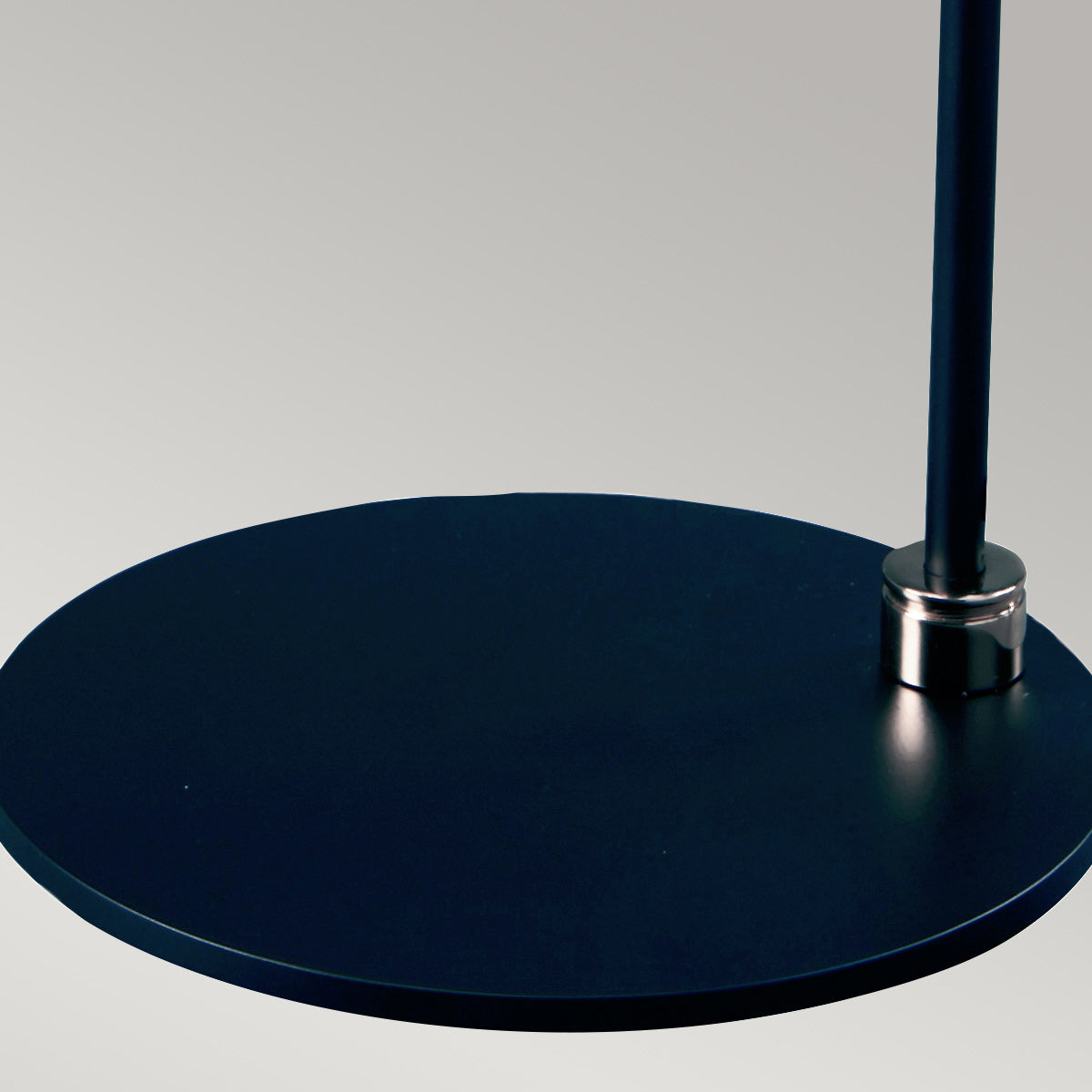 Elstead Balance Table Lamp in Black with Polished Nickel Accents and White Shade