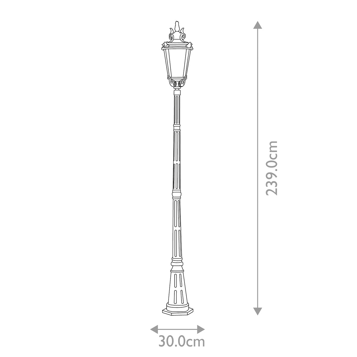 Elstead Baltimore Large Outdoor Lamp Post in Weathered Bronze