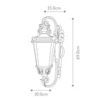 Elstead Baltimore Large Outdoor Wall Lantern in Weathered Bronze