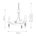 Elstead Belfry 3 Light Chandelier in Black