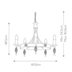 Elstead Belfry 5 Light Chandelier in Black