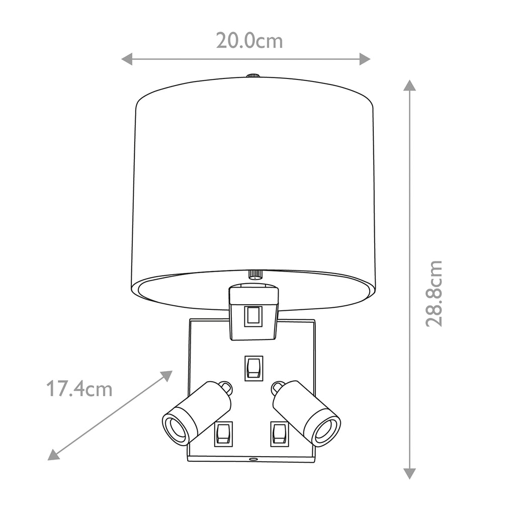 Elstead Belmont 3 Light Wall Light in Brushed Nickel