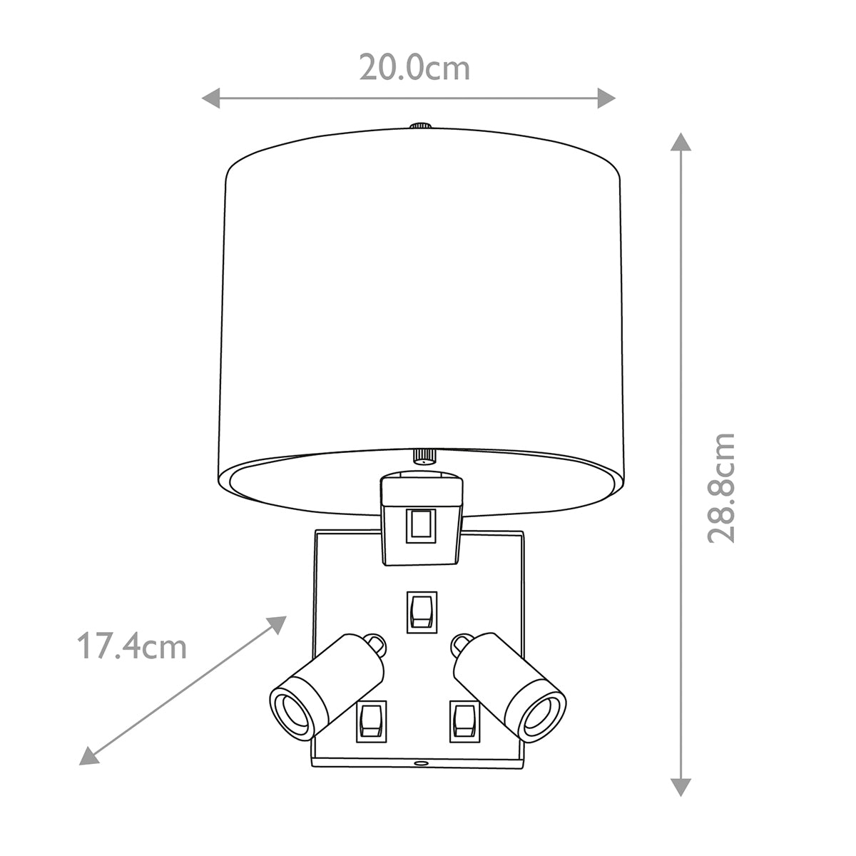 Elstead Belmont 3 Light Wall Light in Brushed Nickel