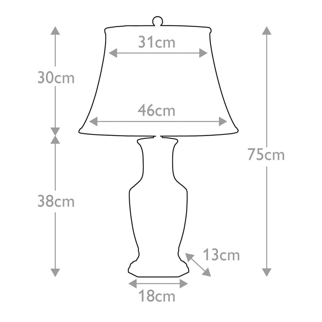 Elstead Blue Hex Table Lamp in Blue