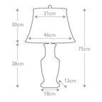 Elstead Blue Hex Table Lamp in Blue