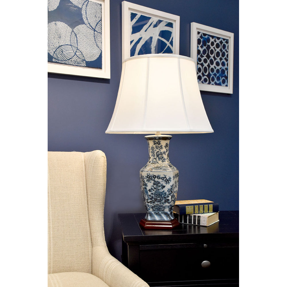 Elstead Blue Hex Table Lamp in Blue