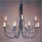 Elstead Carisbrooke 12 Light Chandelier in Black