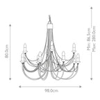 Elstead Carisbrooke 12 Light Chandelier in Black