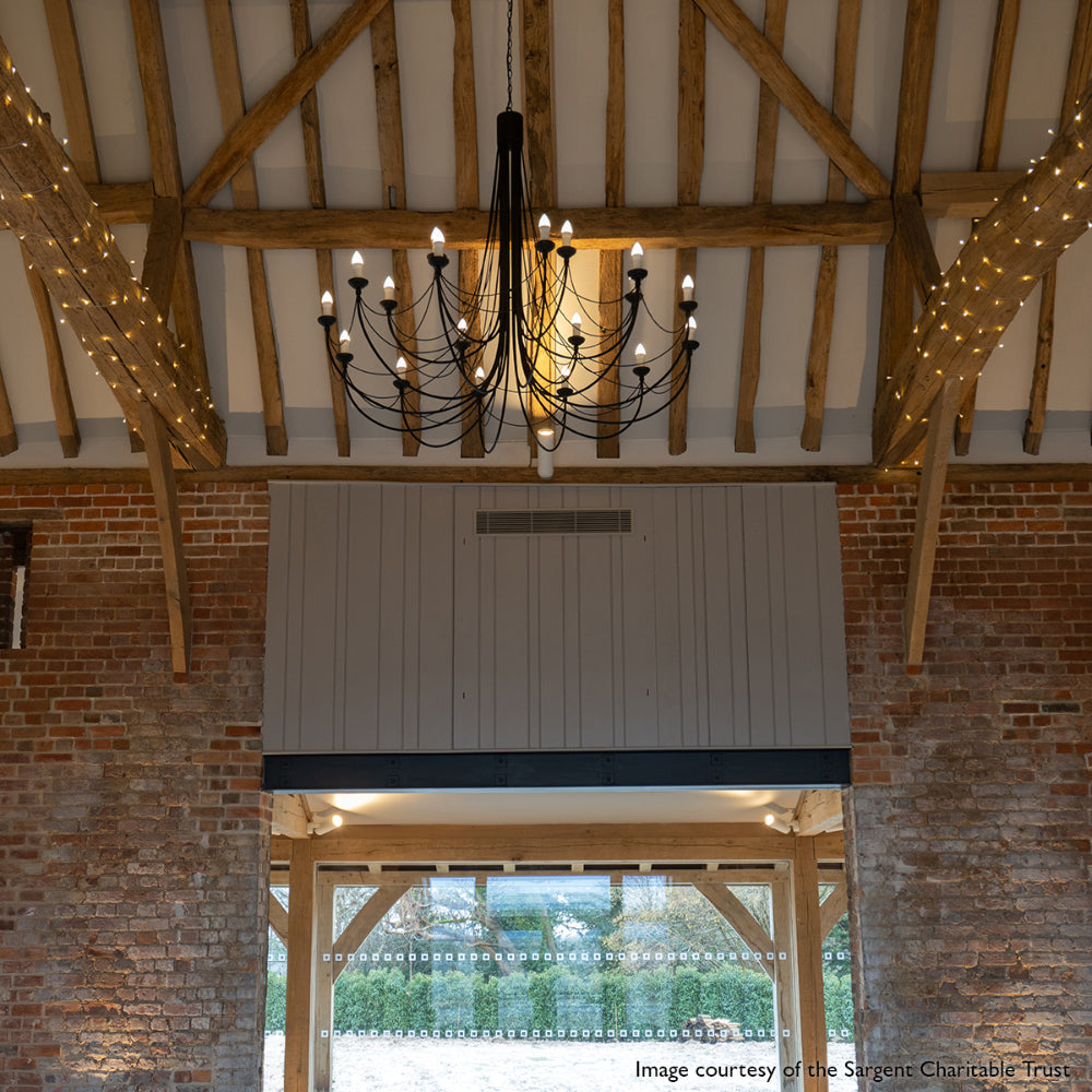 Elstead Carisbrooke 18 Light Chandelier in Black Finish