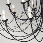 Elstead Carisbrooke 18 Light Chandelier in Black Finish