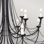 Elstead Carisbrooke 18 Light Chandelier in Black Finish