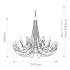 Elstead Carisbrooke 18 Light Chandelier in Black Finish