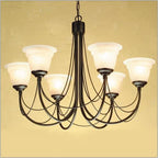 Elstead Carisbrooke 6 Light Chandelier in Black