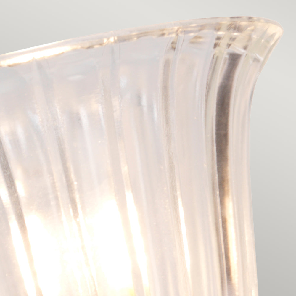 Elstead Carroll Bathroom Wall Light in Polished Brass with Bell Shade