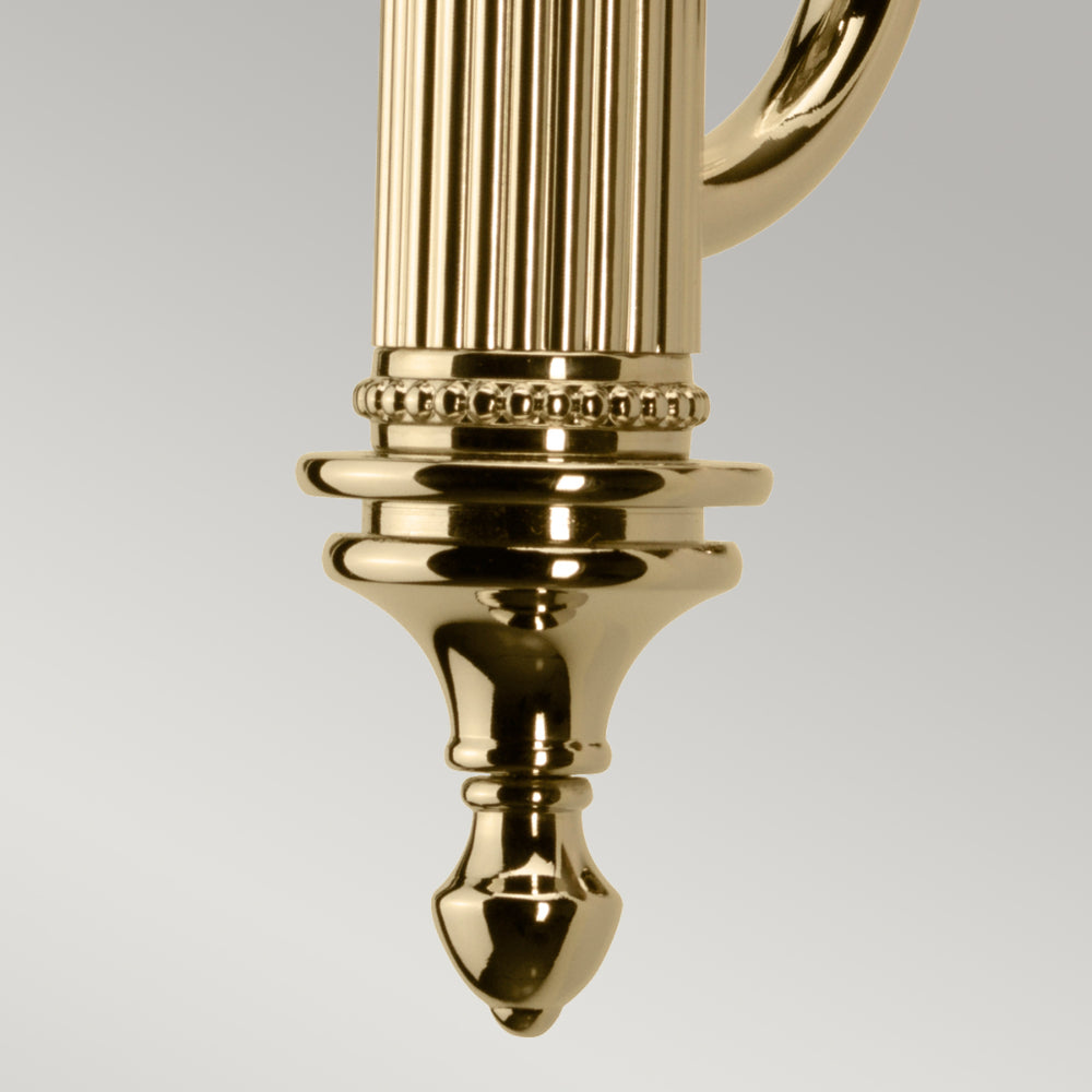 Elstead Carroll Bathroom Wall Light in Polished Brass with Bell Shade