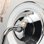 Elstead Carroll Bathroom Wall Light in Polished Chrome with Flute Shade