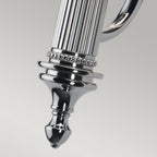 Elstead Carroll Bathroom Wall Light in Polished Chrome with Flute Shade