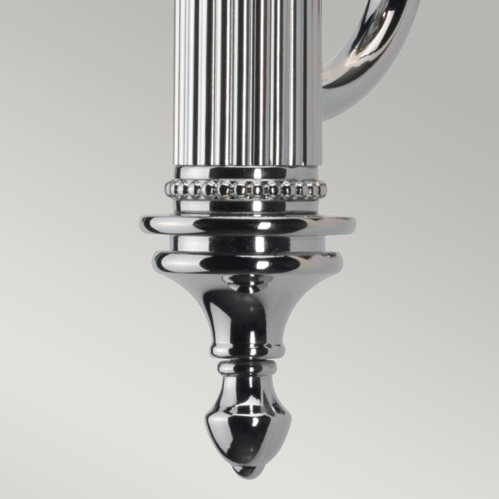 Elstead Carroll Bathroom Wall Light in Polished Chrome with Flute Shade