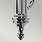 Elstead Carroll Bathroom Wall Light in Polished Chrome with Flute Shade