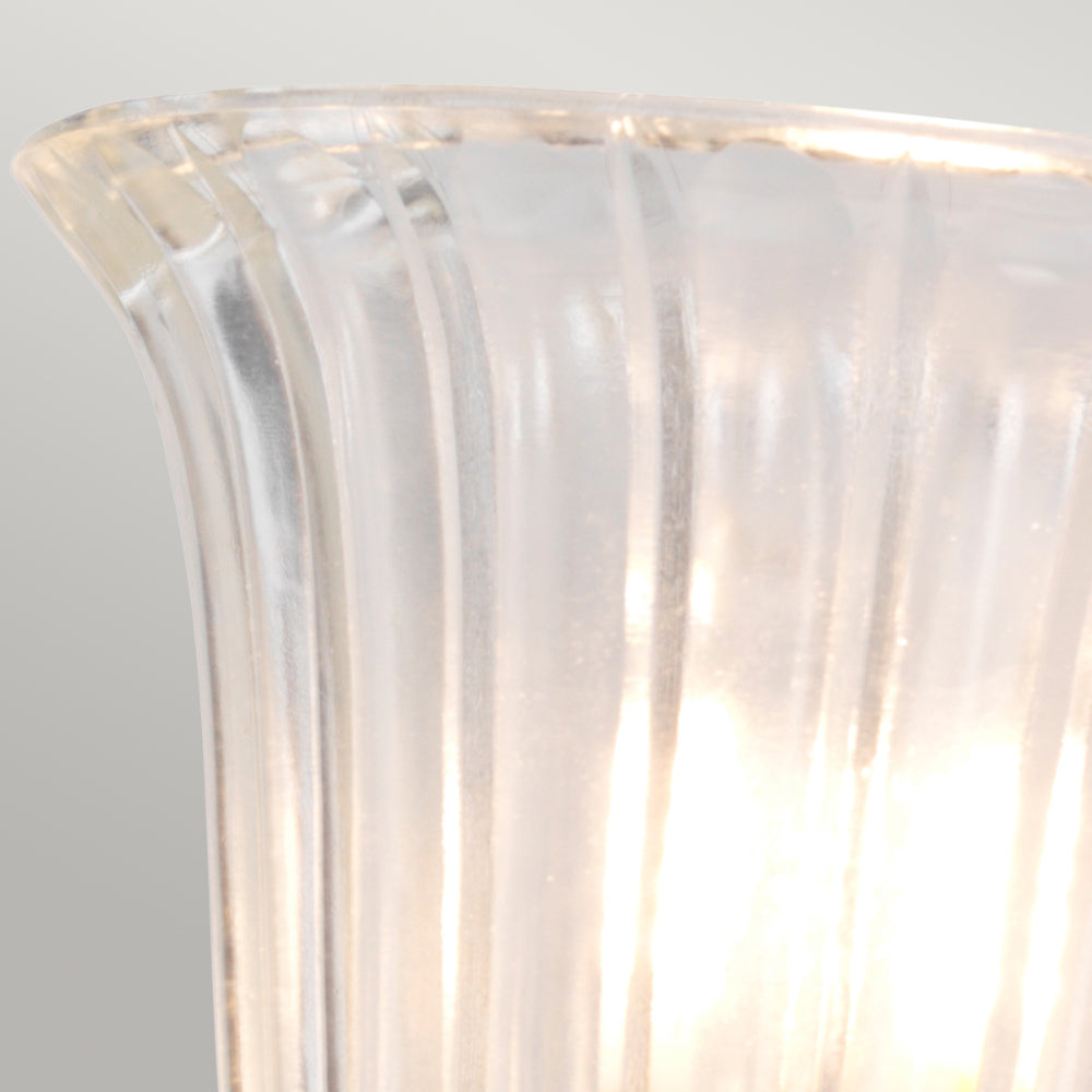 Elstead Carroll Bathroom Wall Light in Polished Chrome with Flute Shade