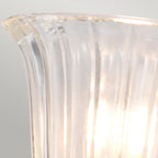 Elstead Carroll Bathroom Wall Light in Polished Chrome with Flute Shade
