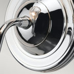 Elstead Carroll Bathroom Wall Light in Polished Chrome with Flute Shade