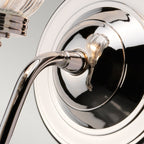 Elstead Carroll Bathroom Wall Light in Polished Nickel with Bell Shade