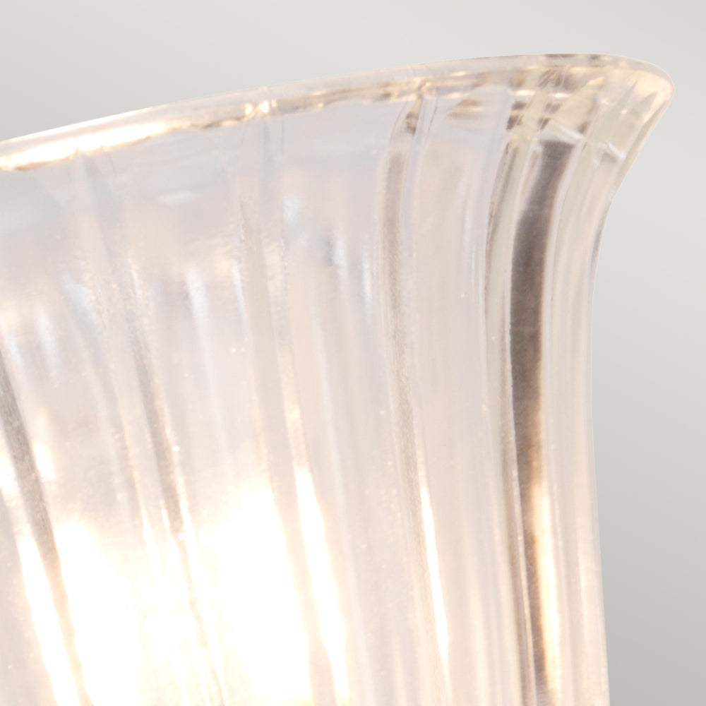 Elstead Carroll Bathroom Wall Light in Polished Nickel with Bell Shade