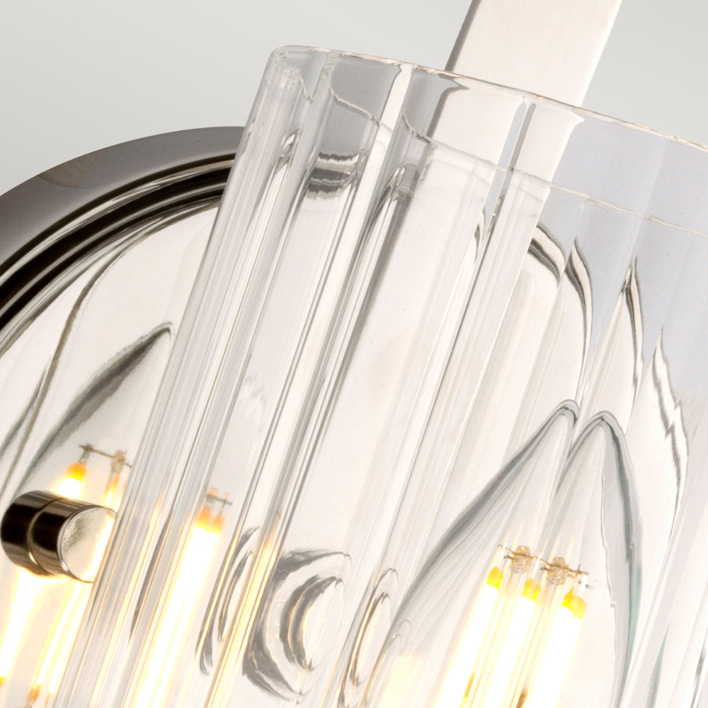 Elstead Cassie 1 Light Wall Light in Polished Nickel
