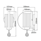 Elstead Cassie 1 Light Wall Light in Polished Nickel