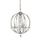 Elstead Cassie 4 Light Chandelier in Polished Nickel