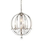 Elstead Cassie 4 Light Chandelier in Polished Nickel