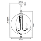 Elstead Cassie 7 Light Chandelier in Polished Nickel