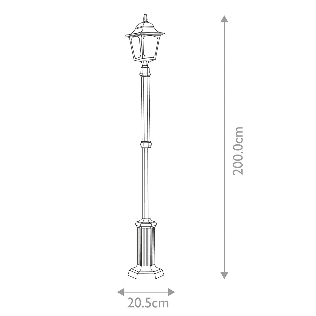 Elstead Chapel Midi Lamp Post Outdoor in Black