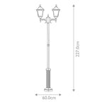 Elstead Chapel Twin Post Outdoor Light in Black