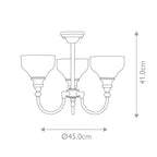 Elstead Cheadle 3 Light Bathroom Ceiling Light