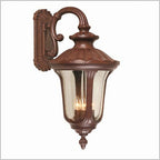 Elstead Chicago Large 4 Light Outdoor Wall Lantern in Rusty Brown Patina