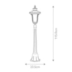 Elstead Chicago Small 1 Light Pillar Lantern in Rusty Bronze Patina