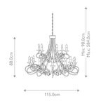 Elstead Christina 18 Light 2 Tier Chandelier in Silver Gold Finish
