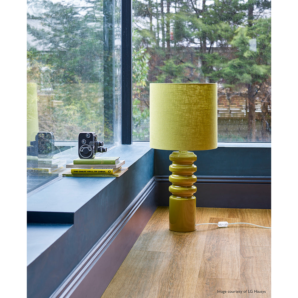 Elstead Contour Table Lamp in Lime Ceramic