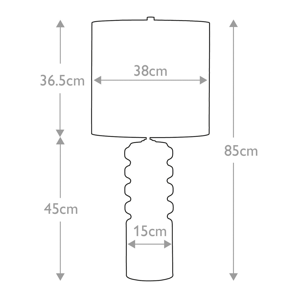 Elstead Contour Table Lamp in Lime Ceramic