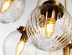 Elstead Cosmos 9 Light Pendant Light with Cream Glass Shades
