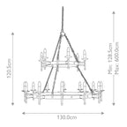 Elstead Cromwell 18 Light 2 Tier Chandelier in Old Bronze