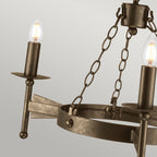 Elstead Cromwell 3 Light Ceiling Light in Old Bronze Wrought Iron