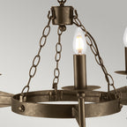 Elstead Cromwell 3 Light Ceiling Light in Old Bronze Wrought Iron