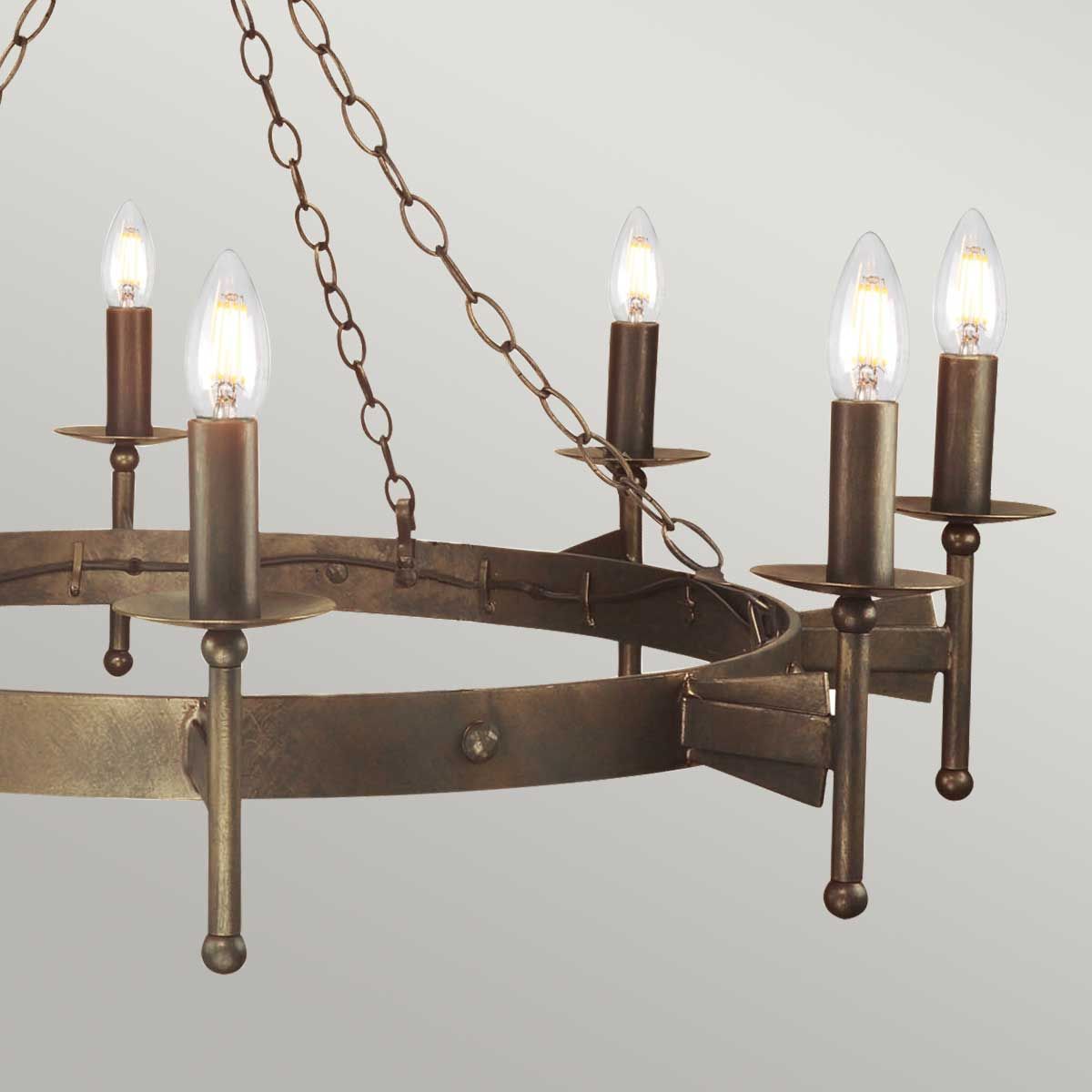 Elstead Cromwell 8 Light Chandelier in Old Bronze