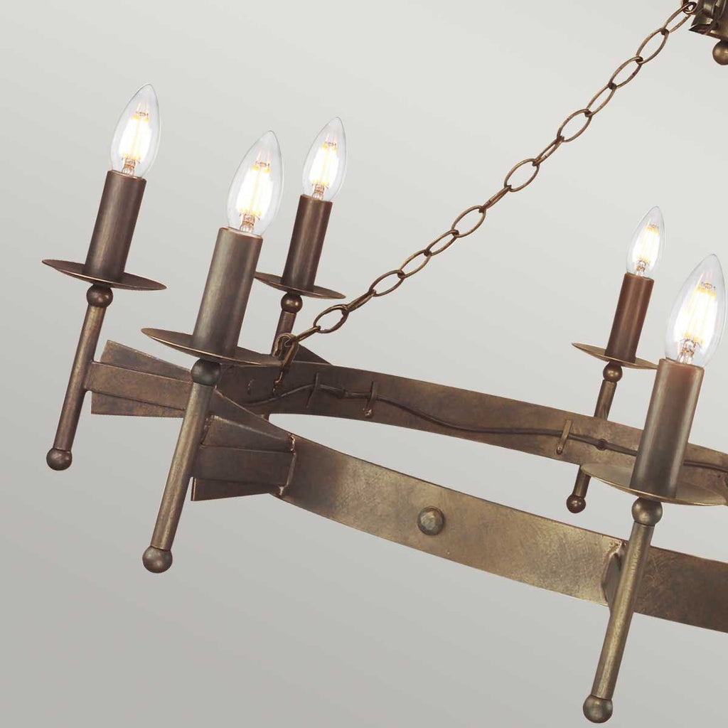 Elstead Cromwell 8 Light Chandelier in Old Bronze