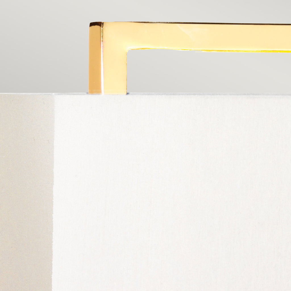 Elstead Cross Table Lamp in Polished Gold with Ivory Shade